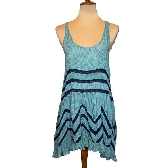 Free People Intimately Turquoise Lace Voile Dress S - Picture 1 of 5